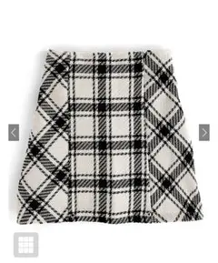 値下げ グレイル バックリボンツイードチェックスカート