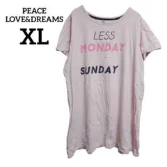 PEACE LOVE&DREAMS 【XL/TG】 ピンクチュニック