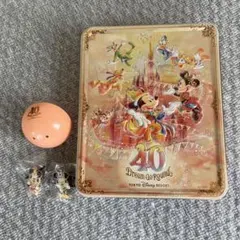 ディズニー缶　40周年！！　ピンバッジ　ミッキー　ミニー