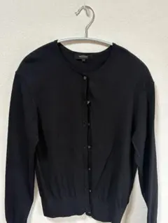 untitled カーディガン　サイズ2 M シンプル　品のある光沢ブラック