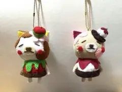 【ハンドメイド】フェルトマスコット(ハートみけねこ・セット売り)