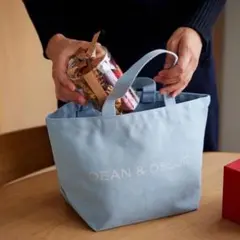 新品 DEAN & DELUCA チャリティートートバッグ スノーブルー S 4