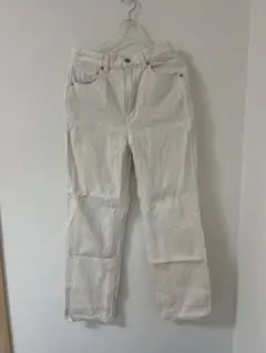 GU 白デニム 白ズボン 白パンツ 白 デニム ズボン パンツ ジーユー