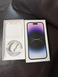 iPhone14pro 128GB 　ディープパープル ケース付き