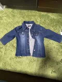 デニムジャケット 7分袖 グレー裏地