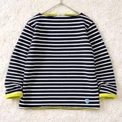 オーシバル フリース ボーダーバスクシャツ プルオーバー 裏起毛 黒 白 0