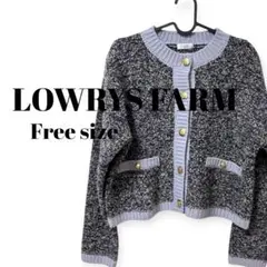 【LOWRYS FARM】ツイードカーディガンロングスリーブ