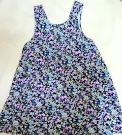 チュニック エプロン 2WAY　 M〜Lサイズ　ポケット付　かぶるだけ　花柄