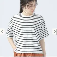 BEAMS HEART ボーダーTシャツ 刺繍ロゴ入りのサムネイル