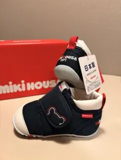 【値下げ】タグ付きミキハウスファーストシューズ 13cm ネイビー