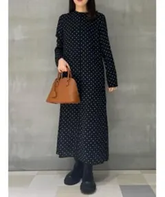 【値下げ】【新品・未使用】Mila Owen クルーネックDOTナローワンピース