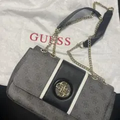 GUESS ショルダーバッグ グレー/ブラック
