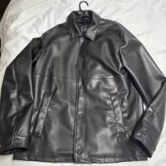 ZARA フェイクレザーボンバージャケット Lサイズ