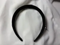 カチューシャ 黒 パール付き