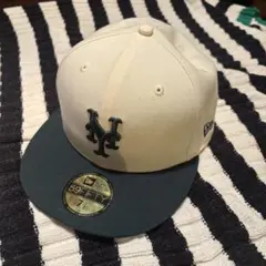 NEW ERA 59FIFTY キャップ 7 1/2 クリーム/ダークグリーン