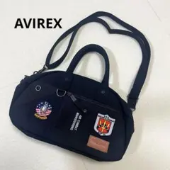 美品 AVIREX アヴィレックス レザー ハンドバッグ アーチロゴ　バーシティ 美品 AVIREX アヴィレックス レザー ハンドバッグ アーチロゴ バー
