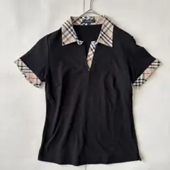 【美品】バーバリーロンドン　ノバチェック　スキッパーシャツ　ポロシャツ