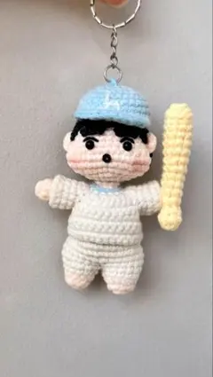 MLB LA V テテ編みぐるみキーホルダー 約10cm - メルカリ