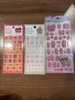 【正規品】モンチッチ うるちゅるポップシール1枚 ＆タイルシール 2枚セット