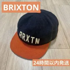 【BRIXTON 】キャップ/ウール混 ネイビー×オレンジのサムネイル
