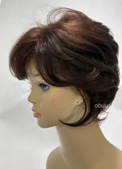 高品質　新品！未使用　夏用ウイッグブラウン栗茶色★洗える男女兼用耐熱サイズ調可のサムネイル