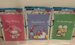 新品　サンリオ　ミニクリアファイル　マイメロ　けろっぴ　サム　Sanrio 3種