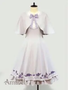 Amavel Pretty Flower ケープワンピース ラベンダー Amavel Pretty Flower ケープワンピース ラベンダー
