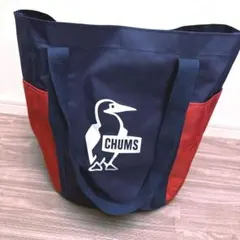 未使用　チャムス　ビッグ　 ナイロントートバッグ ネイビー×レッド
