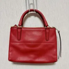 COACH 2way ショルダーバッグ ハンドバッグ ピンク レッド レザー