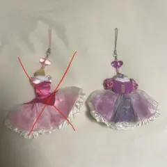 Disney ラプンツェル オーロラ姫 ドレス ぬいぐるみ ストラップ セット