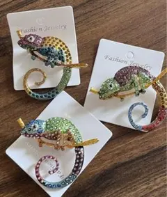 カメレオンデザインのブローチ ヴィンテージ