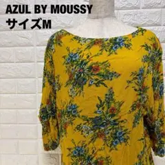 AZUL BY MOUSSY 花柄五分袖ブラウス Mサイズ 大人可愛い【960】