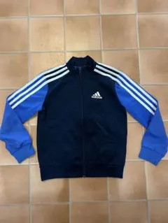 アディダス キッズ ジャージ 上のみ　120サイズ　ブルー ネイビー