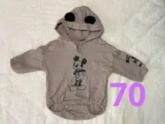 futafuta Disney ミッキーマウス　長袖ロンパース　70