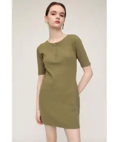 SLY CUT RIB HENRY NECK S/OP ワンピースのサムネイル