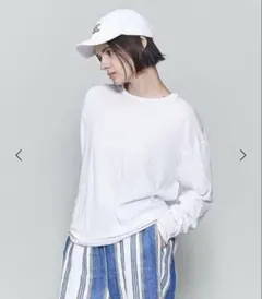 ＜6(ROKU)＞コットン ロングスリーブ Tシャツ