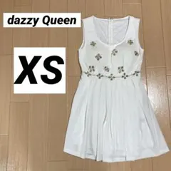 dazzy Queen フラワービジュー Aラインミニドレス 白 XSのサムネイル