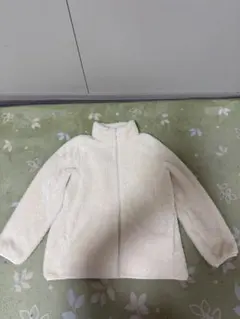 ユニクロ　クリーム色 フリース ジャケット ジップアップ