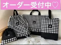 レッスンバック　女の子　上履き入れ　体操服袋　　巾着　入園入学準備ハンドメイド
