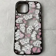 casetify iPhone15ケース　ウサギとハート