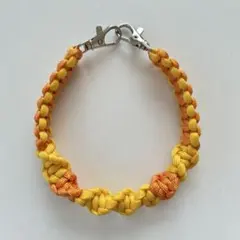 パラコード ハンドストラップ スマホストラップ イエロー オレンジ