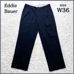 Eddie Bauer エディーバウアー チノパンツ 2タック W36 ネイビー