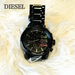 【DIESEL 】DZ 5340 腕時計　クロノグラフ ブラック　レインボー