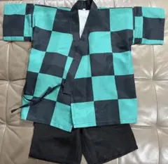 キッズ服　120cm 男の子　甚平　変装　鬼滅の刃　炭治郎