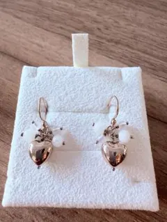 【未使用】TSUTSUMI ピンクゴールドシルバーピアス