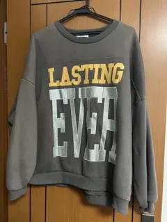 トレーナー　裏起毛　グレー　サイズM