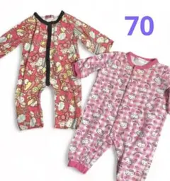 HelloKittyキティちゃんロンパース70/2点セット