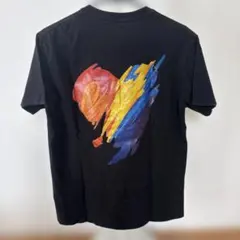 レディース　半袖　Tシャツ　カラフルグラフィック ブラック Lサイズ