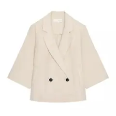 ZARA フレンチスリーブダブルブレストブレザー　Mのサムネイル