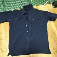 ネイビー 半袖ワークシャツ Sサイズ